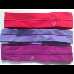 Bundle of 3 Lululemon headbands, EUC